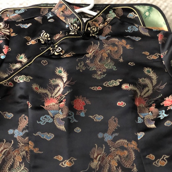 🎉HP🎉Vintage Black and gold CHEONGSAM QIPAO NWOT - Picture 4 of 11